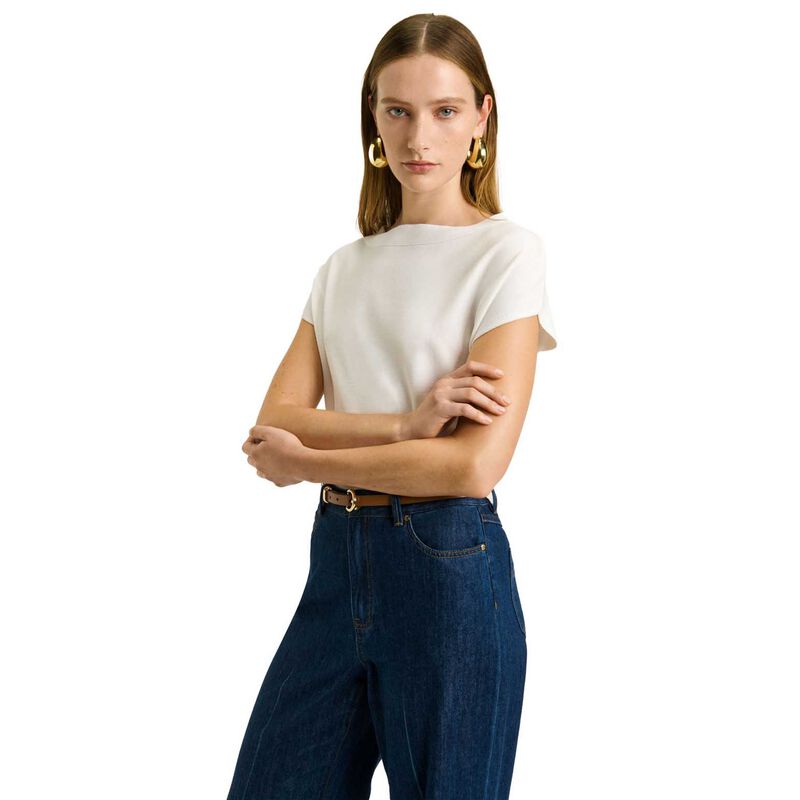 Veronika Maine Slash Neck Cap Sleeve Knit image number 0